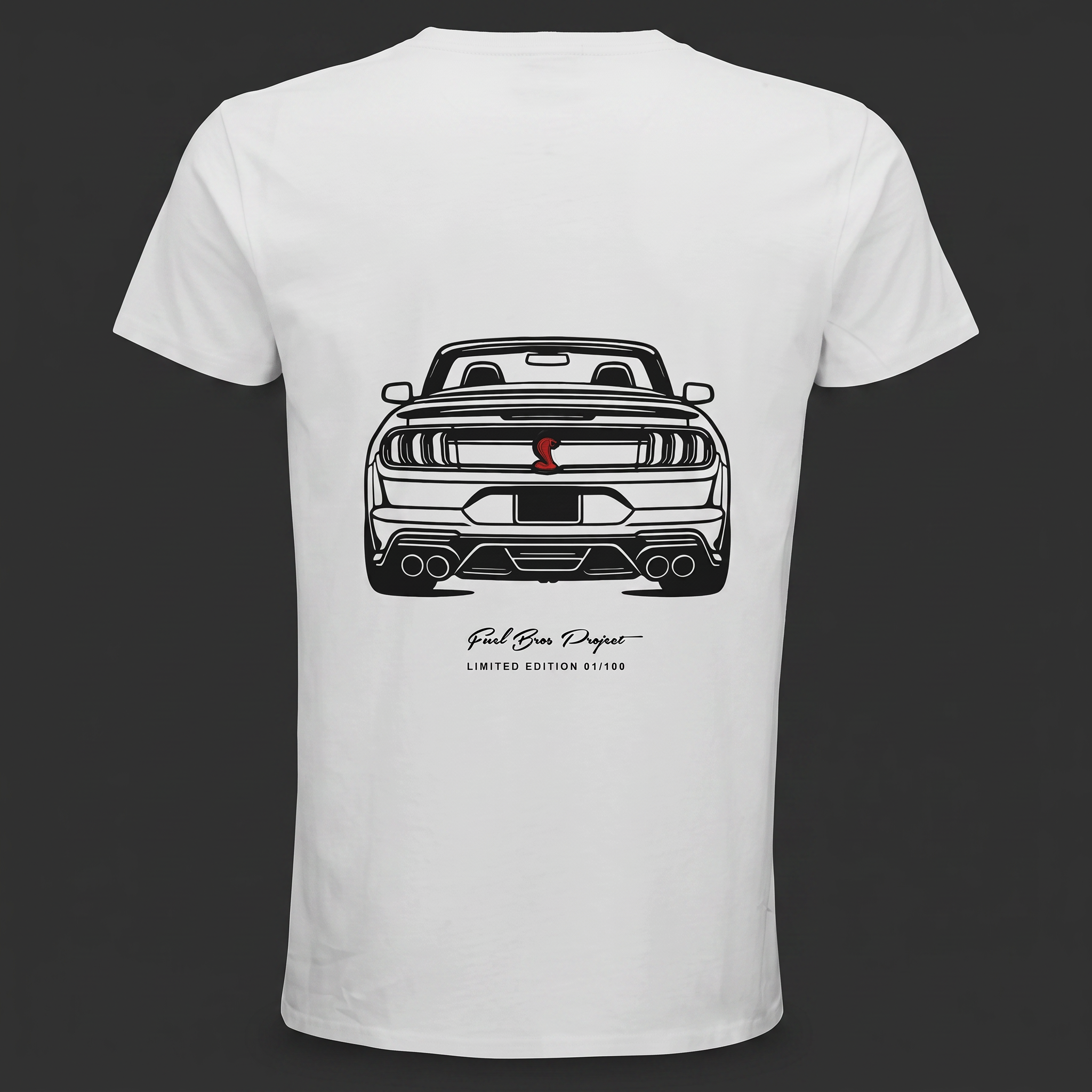 Fuel Bros Project “GT500” Limited Edition. Camiseta de manga corta. Ed. Limitada. — espalda