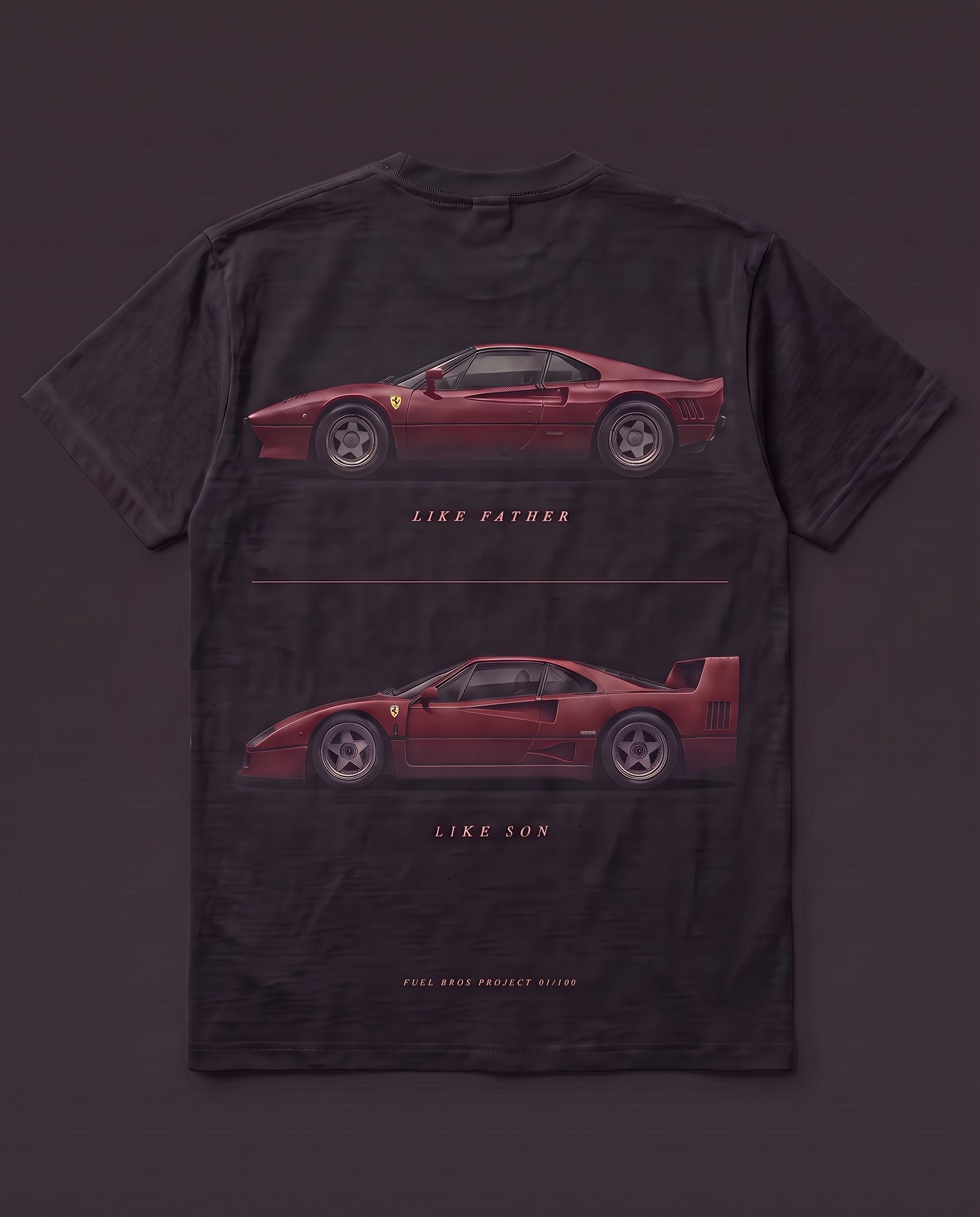 Fuel Bros Project Like Father Like Son. Camiseta de manga corta. Ed. Limitada. — espalda