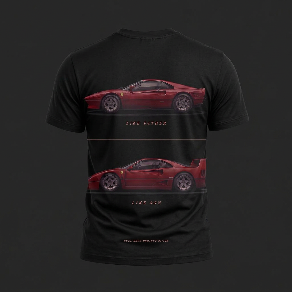 Fuel Bros Project Like Father Like Son. Camiseta de manga corta. Ed. Limitada. — espalda