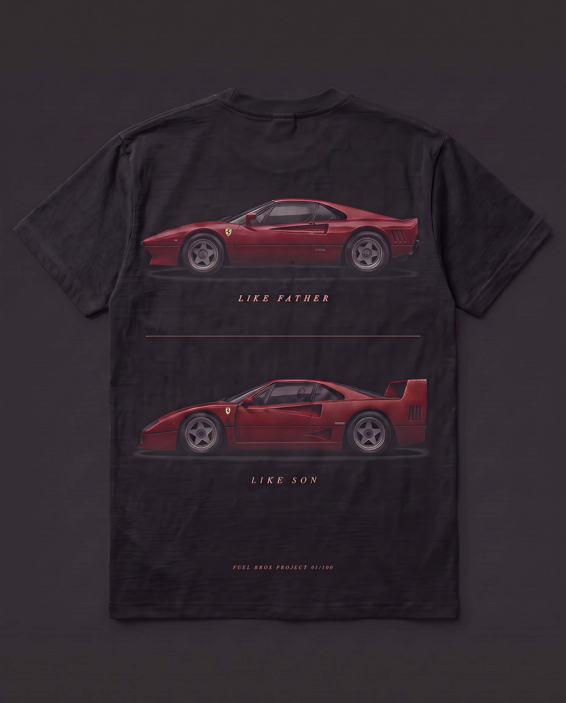 Fuel Bros Project Like Father Like Son. Camiseta de manga corta. Ed. Limitada. — espalda