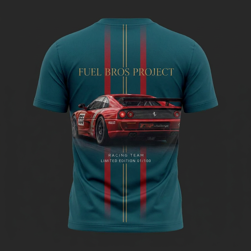 Fuel Bros Project Racing Team. Camiseta de manga corta. Ed. Limitada. — espalda
