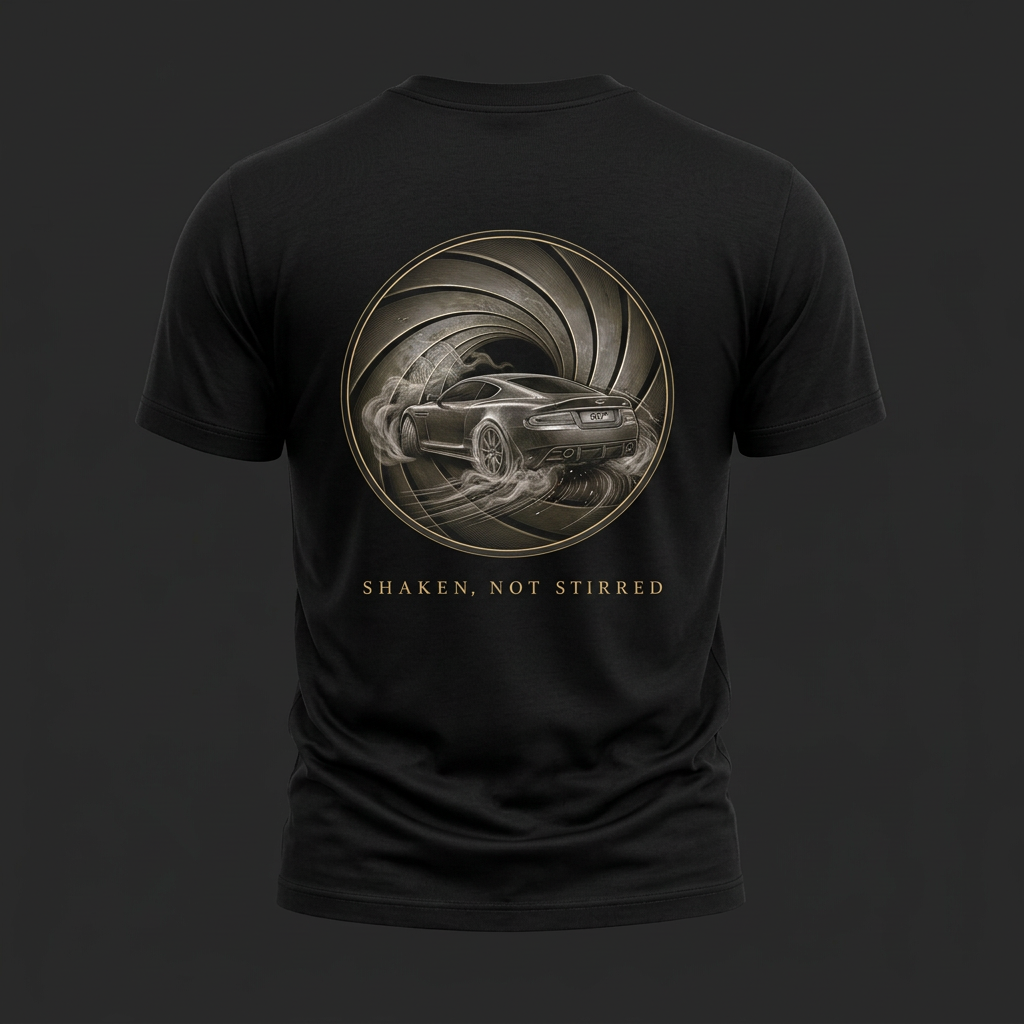 Fuel Bros Project « Shaken, not Stirred ». Camiseta de manga corta. Ed Limitada. — espalda