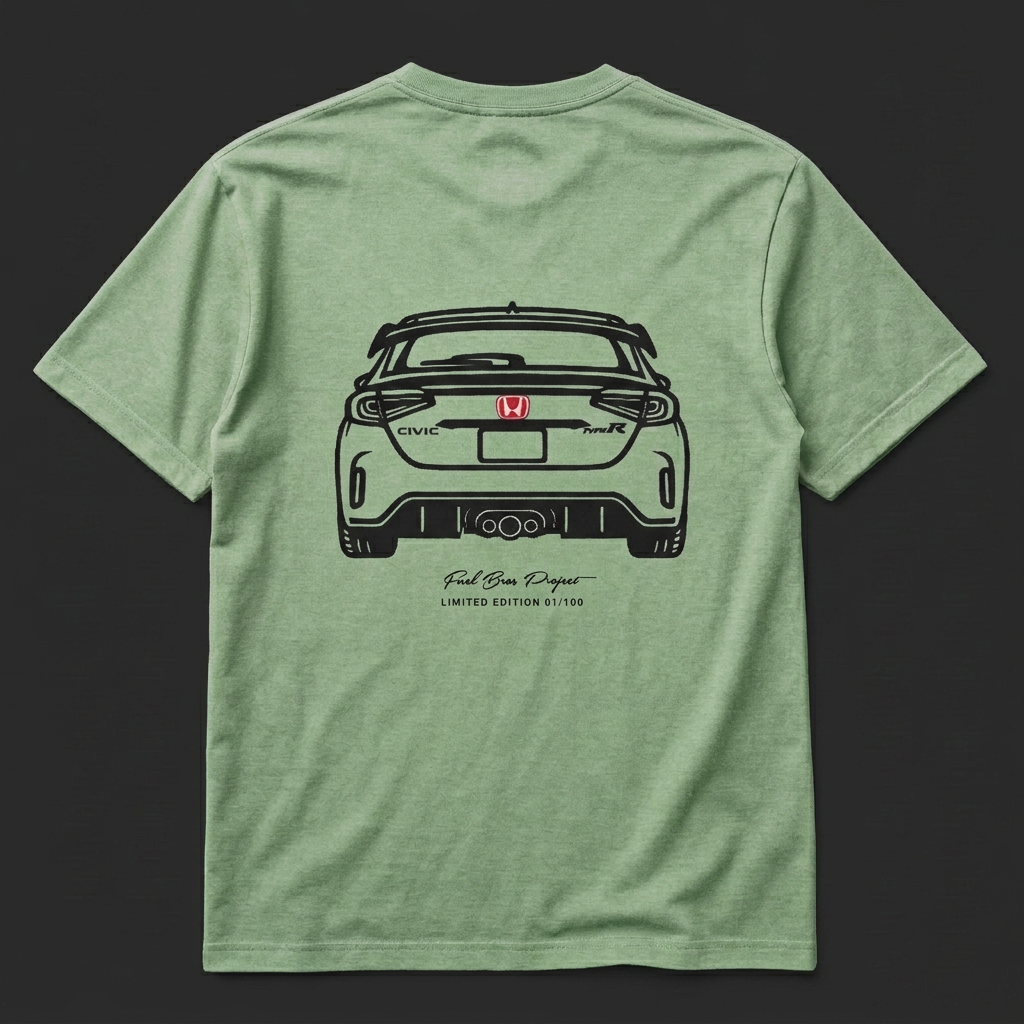 Fuel Bros Project “Type R” Limited Edition. Camiseta de manga corta. Ed. Limitada. — espalda