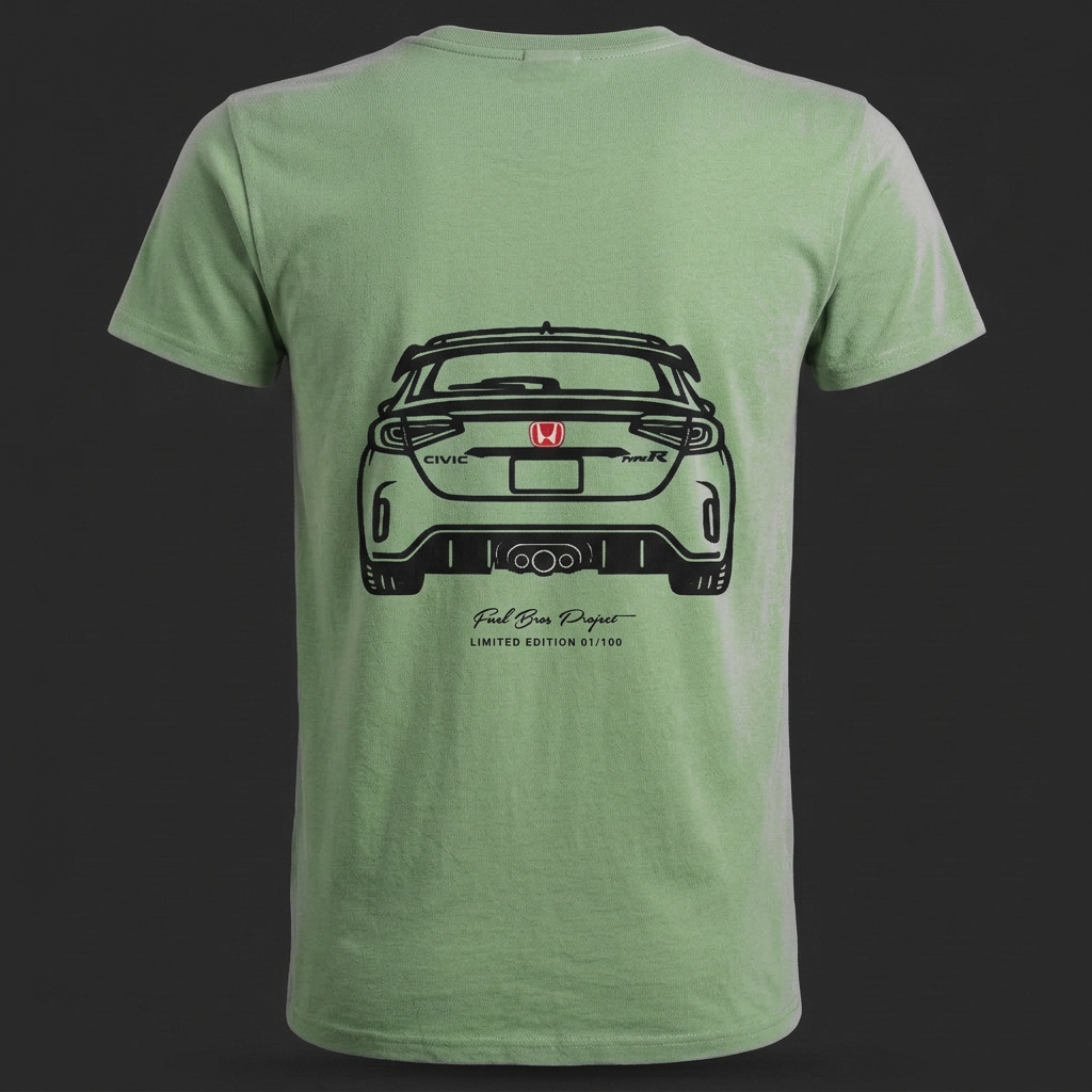 Fuel Bros Project “Type R” Limited Edition. Camiseta de manga corta. Ed. Limitada. — espalda