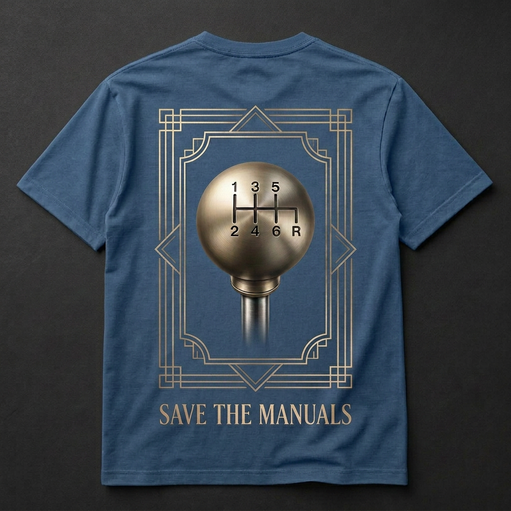 Fuel Bros Project « Save the Manuals » Camiseta de manga corta. Ed. Limitada. — espalda