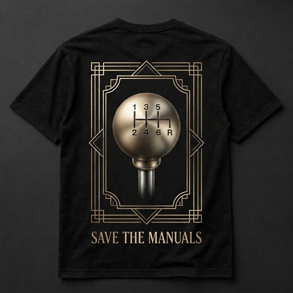 Fuel Bros Project « Save the Manuals » Camiseta de manga corta. Ed. Limitada. — espalda